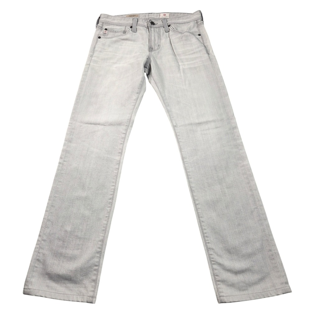 AG Adriano Goldschmied The Matchbox Slim Straight Jeans Mens 30 Light Grey